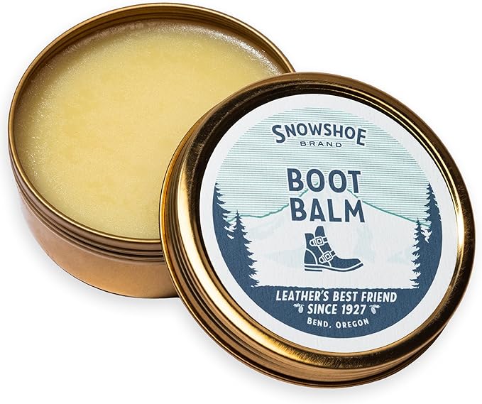 Snowshoe Boot Balm, Made in USA Since 1927 - Protect, Condition, Restore & Waterproof - Leather Conditioner for Boots and Sho