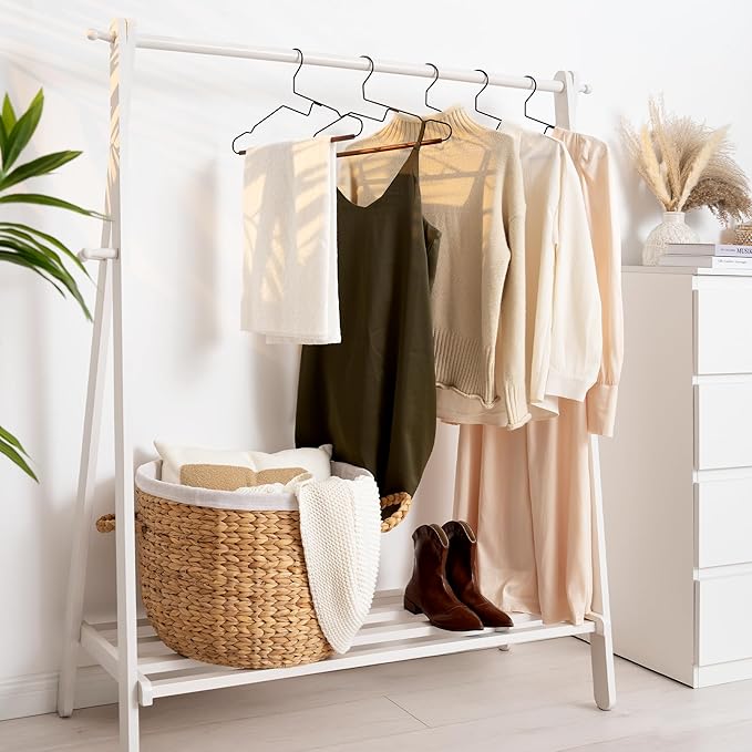 Under Bed Shoe Storage Organizer with Wire Hangers