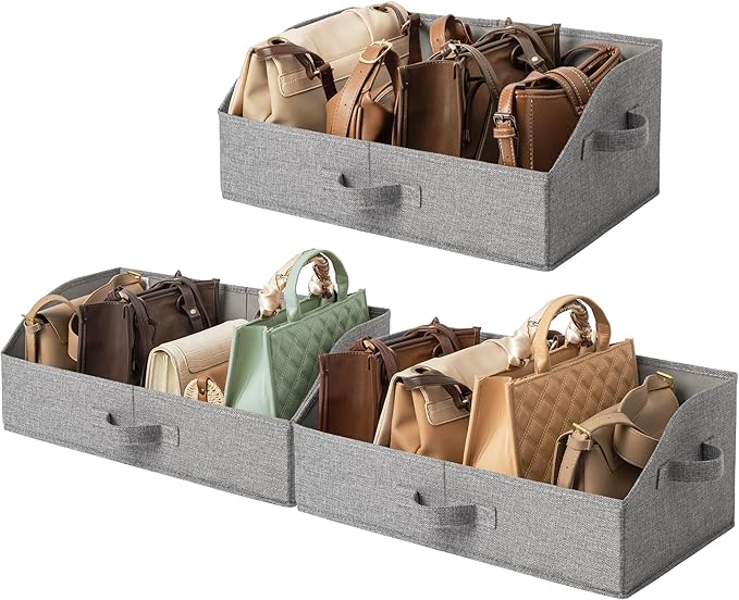 GRANNY SAYS Storage Bins for Closet, Trapezoid Storage Bins with Handles, Closet Storage Bins, Decorative Storage Boxes for O