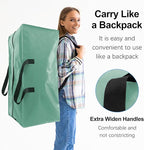 VELVETSURE 12 Pack Heavy Duty Large Moving Bags W/Backpack Straps - Strong Handles & Zippers, Storage Totes For Space Saving,