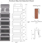Giraffe Creation Over Door Organizer with 4 Large Capacity Pockets, Hanging Organizer Storage for Closet Bathroom Nursery Bed