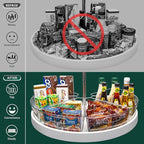 Lazy Susan Cabinet Organizer Bins for 26"/ 28"/ 32" Diameter Corner Organizer, Plastic Cabinet Storage Bin, 1/8 Wedge - Food 