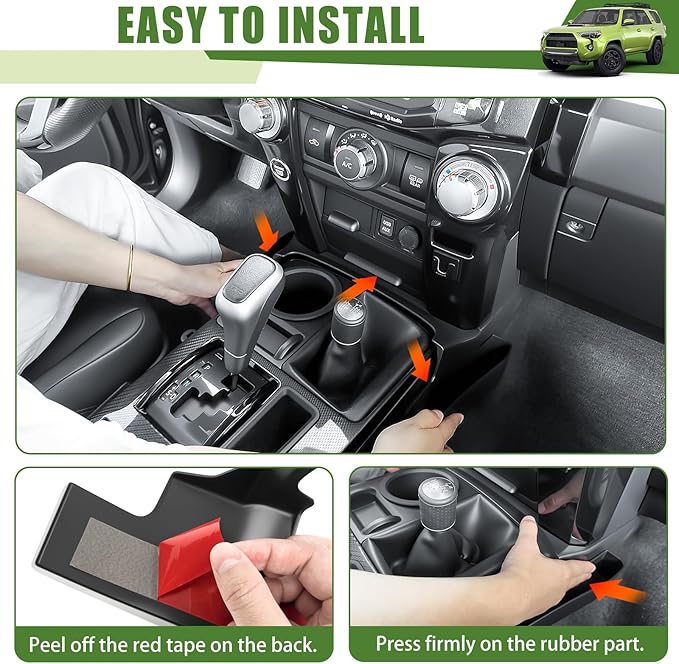 Center Console Organizer for 2010-2024 Toyota 4Runner Gear Shift Side Tray Storage Box for 4 Runner Interior Accessories(Console Shifter Tray/Fit 10-24)