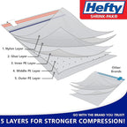 Hefty Shrink-Pak Vacuum Storage Bags - Space Saver for Under Bed Storage, Clothing and Comforters, 3X More Storage Space - 3 
