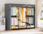 ULIFHOME E14C Pro Heavy Duty Closet Organizer System，Freestanding Clothing Racks for Hanging Clothes，Adjustable Garment Rack 