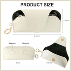 Magnetic Sunglass Holder for Car Visor, Travel Sunglasses Case with Clip for Purse, Eyeglasses Case