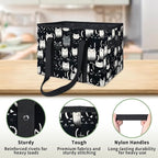 Reusable Grocery Bags Heavy Duty Shopping Bags Foldable Large Tote Bags with Long Handles & Hard Bottom