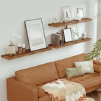 Vivelove Farmhouse Single Floating Shelves for Wall 48 in x 10.3in x 1.8in, Large Wall Long Shelves Heavy Duty 80 lbs for Bed