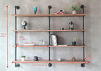 Floating Shelves for Wall Bookshelf Industrial Pipe Shelving Shelves 60 Inch Natural Wood Planks Rustic Wall Shelves Hanging 