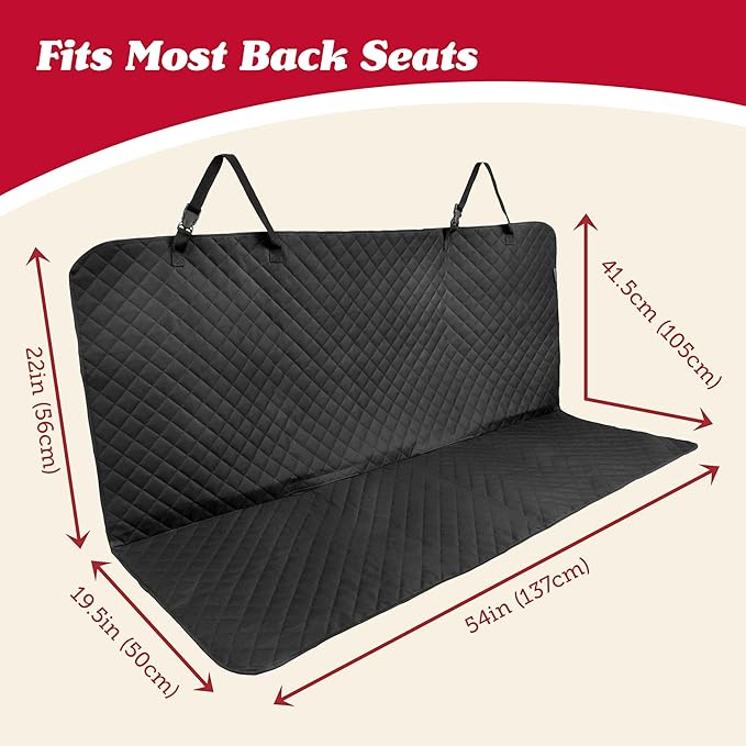 Lusso Gear Car Seat Protector for Baby Car Seat (Bench Seat Cover) - Waterproof - Thick Padding - Protects Fabric or Leather 