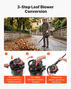 VEVOR 3-in-1 Shop Vac, 8 Gallon Wet Dry Shop Vacuum, 4.5 Peak HP Portable Vacuum Cleaner with Blower, Dual-Filter, 950W Input