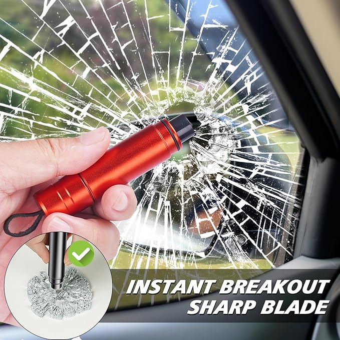 2 Pack Car Window Breaker Seatbelt Cutter Tool Car Seat Belt Cutter and Glass Breaker Safety Hammer Punch Escape Emergency To