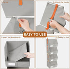 4 Pcs Modular Closet Organizer - Detachable & Foldable Hanging Storage Cubes, 88L Total Capacity, Heavy Duty Fabric Shelves f