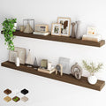 Fun Memories 66 Inch Fireplace Mantel - Long Floating Shelf, Wall Mounted Farmhouse Display with Invisible Heavy Duty Metal B