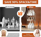 YCIA&DONE 360 Rotating Makeup Organizer and Storage for Vanity Countertop 3 Tiers, High Capacity Cosmetic Skincare Perfume Or