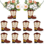 8 Set Western Cowboy Boots Flower Boxes Centerpiece Boot Shape Gift Boxes Western Party Decoration Vase Centerpieces for Tabl