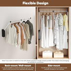 Pull Down Closet Rod, 60 lbs Load Capacity Adjustable 26-35 Inches Stainless Steel Soft-Close Wardrobe Lift with Two-way Buff