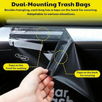 150 Bags Tidyphil Hanging Car Trash Bags Disposable, Leak-proof, Odor Seal. 2 Gallon Car Garbage Bags. Alternative to Car Trash Can, Easy Stick-On Car Garbage Can for Car,SUV,Truck, Vehicle, Stroller.