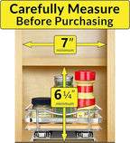 LYNK PROFESSIONAL® Élite™ Pull Out Spice Organization for Cabinets - 6-3/8 inch Wide – Spice Rack for Inside Cabinets – Wood/
