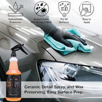 Suds Lab CD Ceramic Detail Spray, Wax Preserving Detailing Cleaner, Easy Surface Prep, Remove Dirt Dust And Oil, Water Repell