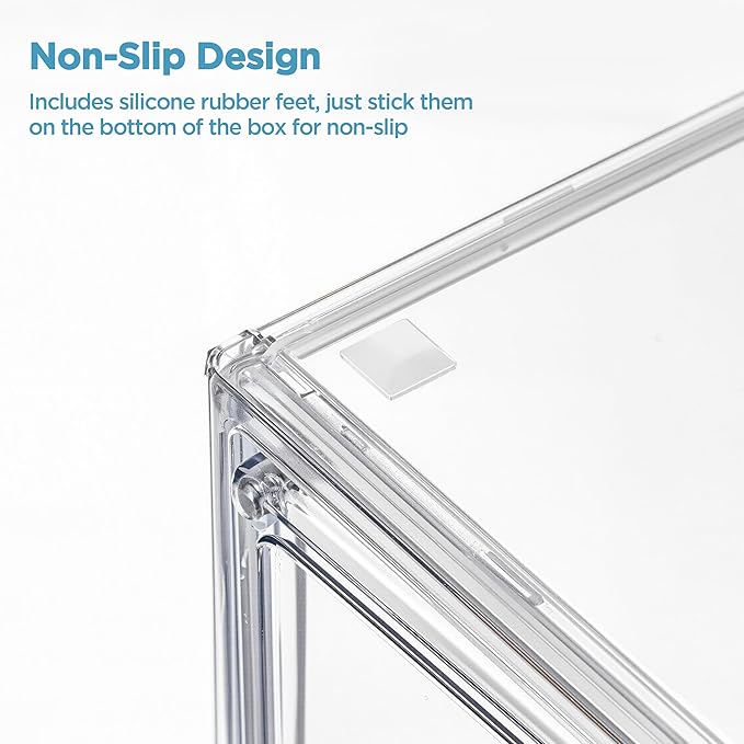 HBlife Baby Bottle Storage Organizer for Countertop Cabinet, 3 Tiers Adjustable Clear Acrylic Bottles Storage Station Case Bo