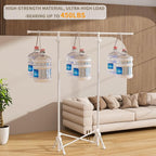 Clothing Garment Rack,Foldable Portable Clothes Rack,Stainless Steel Adjustable clothing racks for hanging clothes,Heavy Duty