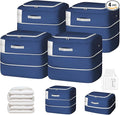 Comforter Storage Bag - 110L Large Capacity Blanket Storage Bags Ultra Space Saving Self Compression Organizer, Washable Comp