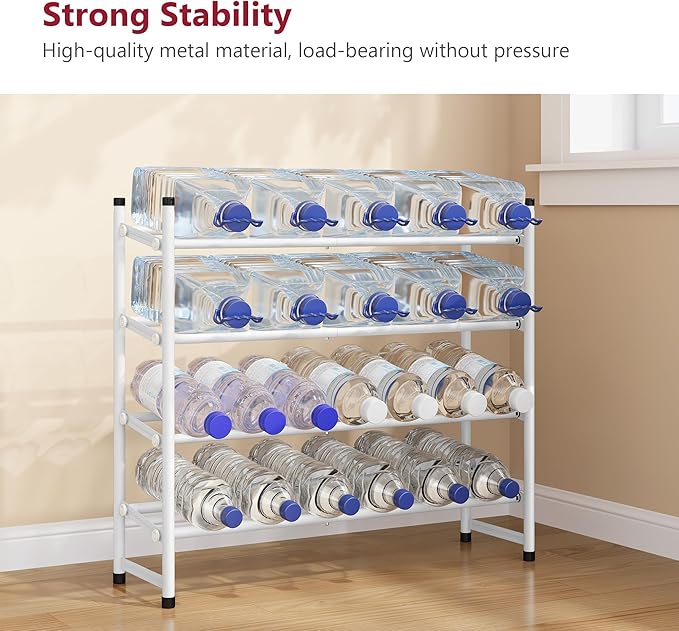 Tajsoon Expandable Shoe Rack for Closet 4 Tier, 29“-41“Adjustable & Stackable Shoe Shelf Storage, Metal Shoe Rack Organizer f
