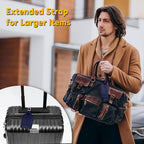 Travelambo Luggage Tags for Suitcases PU Leather Travel Tags Bag Tags Privacy Protection Travel Essentials