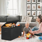 INDRESSME 25"x13"x16" Large Toy Storage, Foldable Storage Bins with Dividers, Toy Chests for Closet, Playroom, Bedroom, Toy B