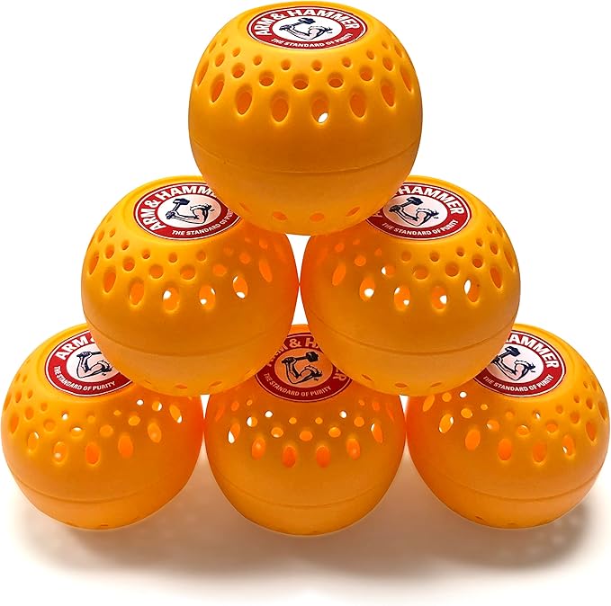 Arm & Hammer OdorBusterz® Odor Eliminator Balls, Clean Burst, 6 Count – Baking Soda Odor Control for Closets, Drawers, Hamper