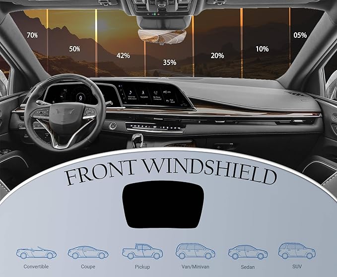 AUTOTEK Precut Windows Tint Film Front Windshield Cars Sun Blocking Protection Privacy Anti Shatter Glass 2 Ply Computer Cut 35% Tint Shade for Chevrolet Trailblazer 2021-2026