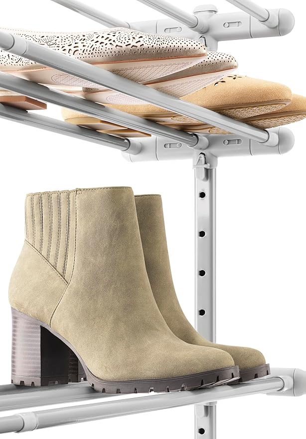 Whitmor 4 Tier Expandable Shoe Rack - Gray