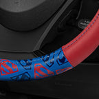 BDK Warner Bros DC Comics Superman Car Accessories Ergonomic Grip Steering Wheel Cover - Universal Size 14.5-15.5 in Diameter, Protects and Insulates for Car, Truck, Van, SUV