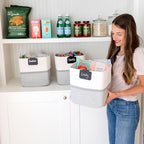 NaturalCozy Storage Cubes 11 Inch Cotton Rope Woven Baskets for Organizing, 3-Pack | Cube Storage Bin | Square Storage Basket