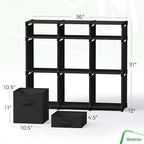 Cube Storage Organizer with Storage Bins Included - The Perfect Closet Organizers and Storage Solution. Includes 9 Storage Cu