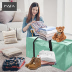 Extra Large Moving Bags with Zippers & Carrying Handles, Heavy-Duty Storage Tote for Space Saving Moving Storage, Fold Flat, 