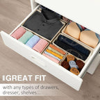 Criusia Drawer Organizer Clothes, 8 Pack Underwear Drawer Organizer, Foldable Cloth Storage Box Closet Organizers and Storage