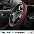 Road Comforts Steering Wheel Cover, Breathable Anti-Slip Leather Steering Wheel Cover, Universal Fit 14.5–15 Inch, Comfortabl