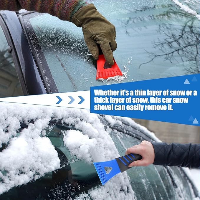 Frienda Ice Scraper for Car Windshield Plastic Snow Frost Ice Removal Tools for Cars Trucks Window