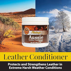 Fiebing's Aussie Leather Conditioner 2-Pack (14 oz) - Contains Beeswax to Withstand Hot Conditions - Preserve, Moisturize, St