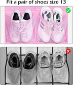 KIMBORA 12 Large Mesh Pockets Over the Door Shoe Organizer for Closet Hanging Shoe Rack for Door Sneaker Hanger Boot Storage 