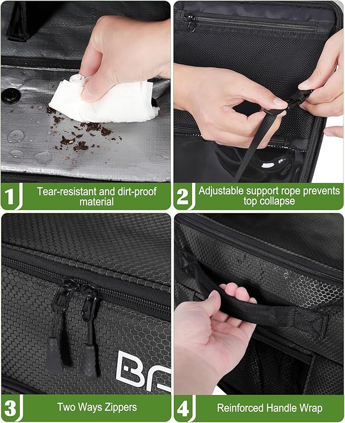 Golf Trunk Organizer, Waterproof Car Golf Locker with Separate Ventilated Compartment for 2 Pair Shoes, Golf Storage for Balls, Tees