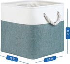 Temary 12 Inch Cube Storage Baskets 4 Pack Fabric Storage Bin for Organizing, Shelf Baskets for Home Office Closet, Collapsib