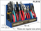 PLR16 Red Pliers Rack mounts on your peg board, or fits in your toolbox drawer. Plier storage for Regular & smaller pliers. H