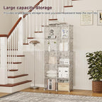 C&AHOME Cube Storage Organizer with Doors, 10-Cube Shelves, DIY Plastic Modular Bookshelf, Closet Clothes Storage Shelving Id