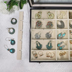 Stratalife Earring Organizer Jewelry Holder Organizer Drawer Earring Storage Jewelry Tray with Clear Lid Ring Box for Women G