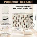 Yorkshire Terrier Gifts Storage Bins & Boxes with Handles, Dog Foldable Basket for Organizing Dog Lovers Owners Women, Yorkie