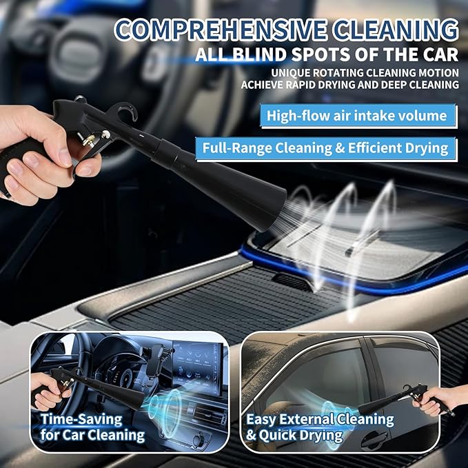 Car Cleaning Gun Detailing Interior Dryer Air Blow Gun|Car Detailing Kit Interior Cleaner|High Pressure Blower Gun|Car Cleani
