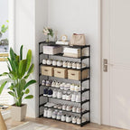 Calmootey 8-Tier Shoe Rack, Tall Large Capacity 40 Pairs Shoes Storage Organizer, Stackable Wide Shoe Shelf for Entryway, Hal